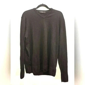 Zara Man Black V neck Sweater Size Large